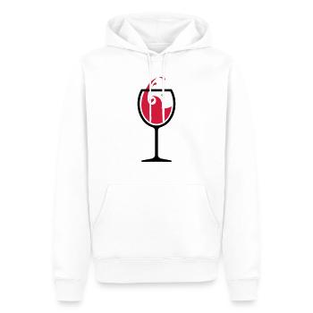 05 Weinglas Herz Tropfen Liebe - Männer Premium Bio Hoodie - Weiß - Vorne - Nico (187cm)