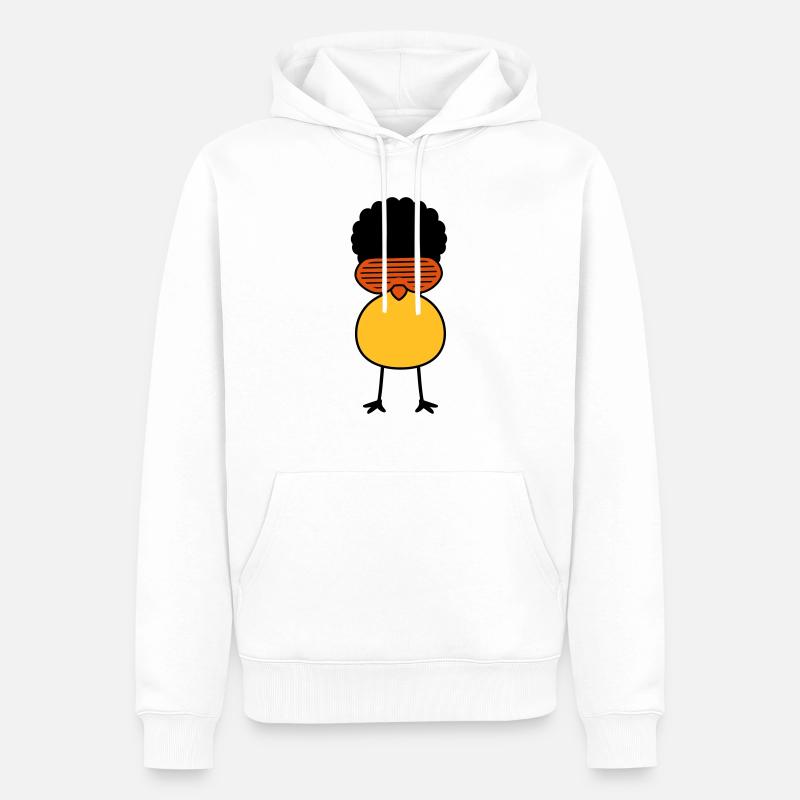 Funky Chick - Sweat à capuche Premium bio Homme - blanc