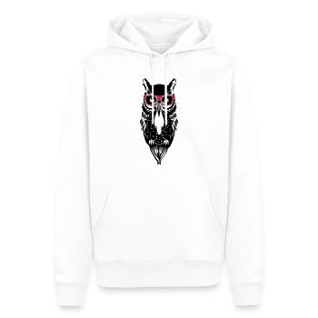 eule owl_glasses_2 - Männer Premium Bio Hoodie - Weiß - Vorne - Nico (187cm)