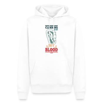 Climbing Mountain Alps Nature Climbing Gift - Men’s Premium Organic Hoodie - white - Front - Nico (187cm)