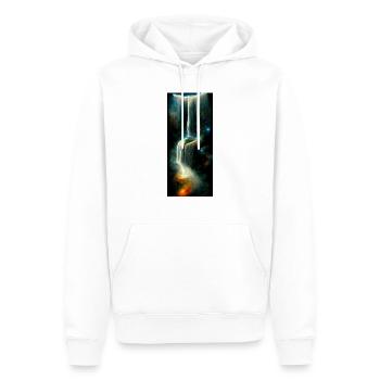 Création de l'univers - Sweat à capuche Premium bio Homme - blanc - Devant - Nico (187cm)