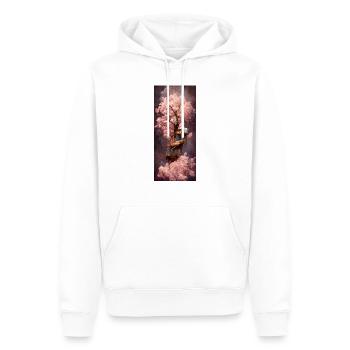 The cherry tree house - Men’s Premium Organic Hoodie - white - Front - Nico (187cm)