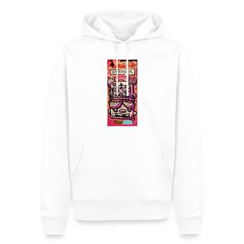 Global Art - Männer Premium Bio Hoodie - Weiß - Vorne - Nico (187cm)