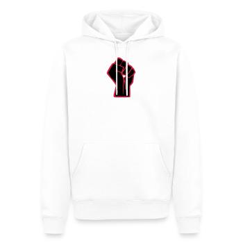 Fist avec le coeur - Sweat à capuche Premium bio Homme - blanc - Devant - Nico (187cm)