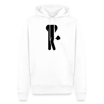 Lustige Furzen Toiletten / WC-Zeichen (Headless) - Männer Premium Bio Hoodie - Weiß - Vorne - Nico (187cm)