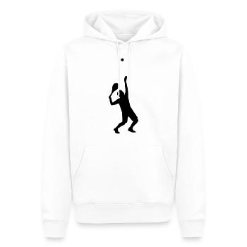 Tennis, tennis player - Sweat à capuche Premium bio Homme - blanc - Devant - Nico (187cm)