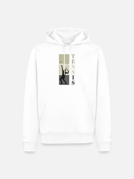 Tennis tennis de tennis cadeau - Sweat à capuche Premium bio Homme - blanc