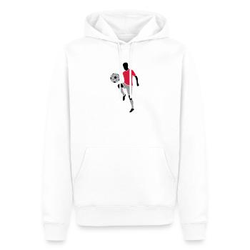 Joueur de football - Sweat à capuche Premium bio Homme - blanc - Devant - Nico (187cm)
