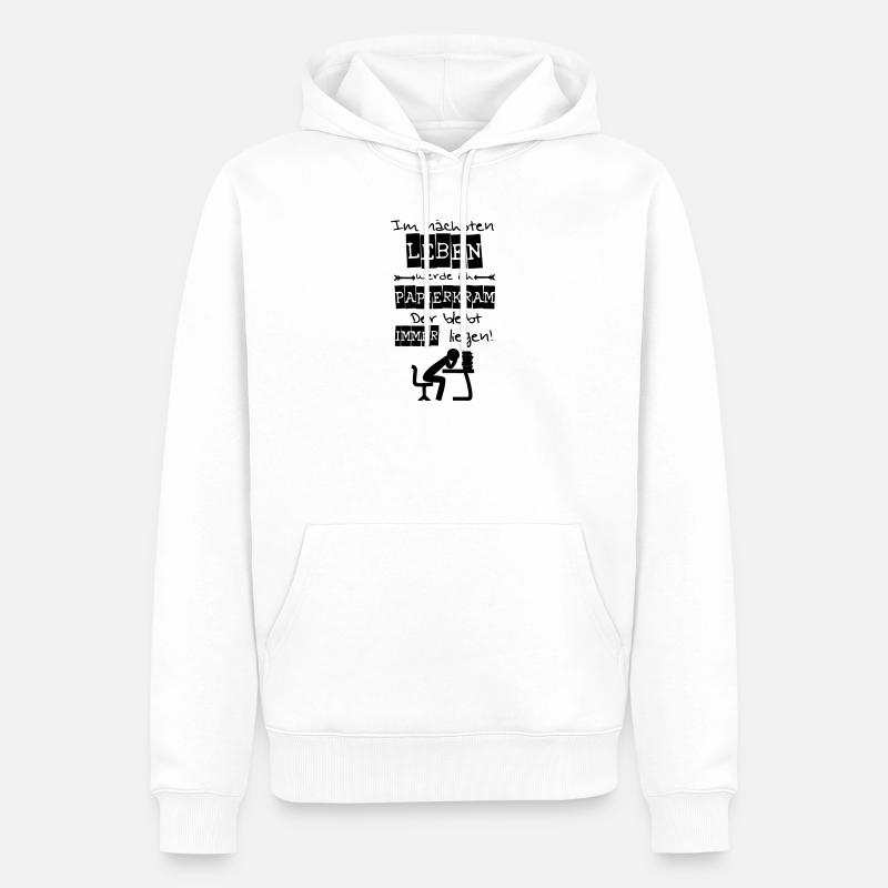 Ich werde Papierkram Spruch Geschenk - Männer Premium Bio Hoodie - Weiß