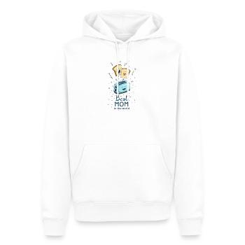 Toast - Meilleure maman du monde - Sweat à capuche Premium bio Homme - blanc - Devant - Nico (187cm)