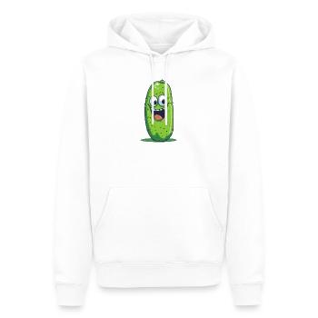 Glückliche Gurke - Männer Premium Bio Hoodie - Weiß - Vorne - Nico (187cm)