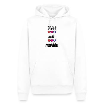 EVJF. MARIEE. TEAM. TEAM MARIEE. FUTURE MARIEE - Sweat à capuche Premium bio Homme - blanc - Devant - Nico (187cm)