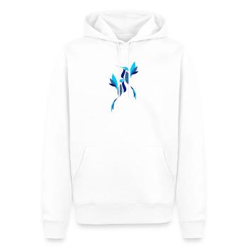 Blauer Vogel - Männer Premium Bio Hoodie - Weiß - Vorne - Nico (187cm)