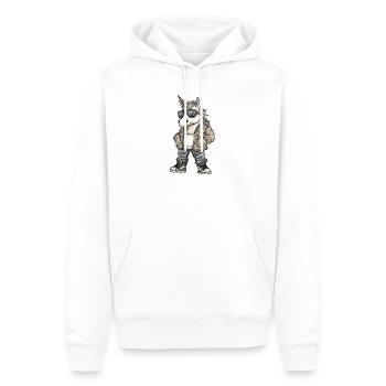Einhorn Cool Winter - Männer Premium Bio Hoodie - Weiß - Vorne - Nico (187cm)