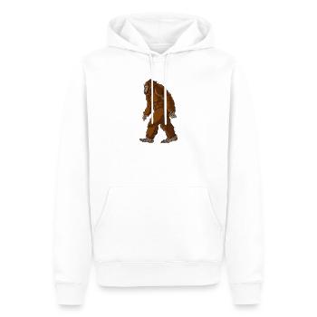 Mystérieux Bigfoot Walking Forest Design - Sweat à capuche Premium bio Homme - blanc - Devant - Nico (187cm)