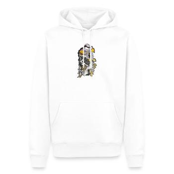 Rêve d’eau de carpes koi en art au trait - Sweat à capuche Premium bio Homme - blanc - Devant - Nico (187cm)