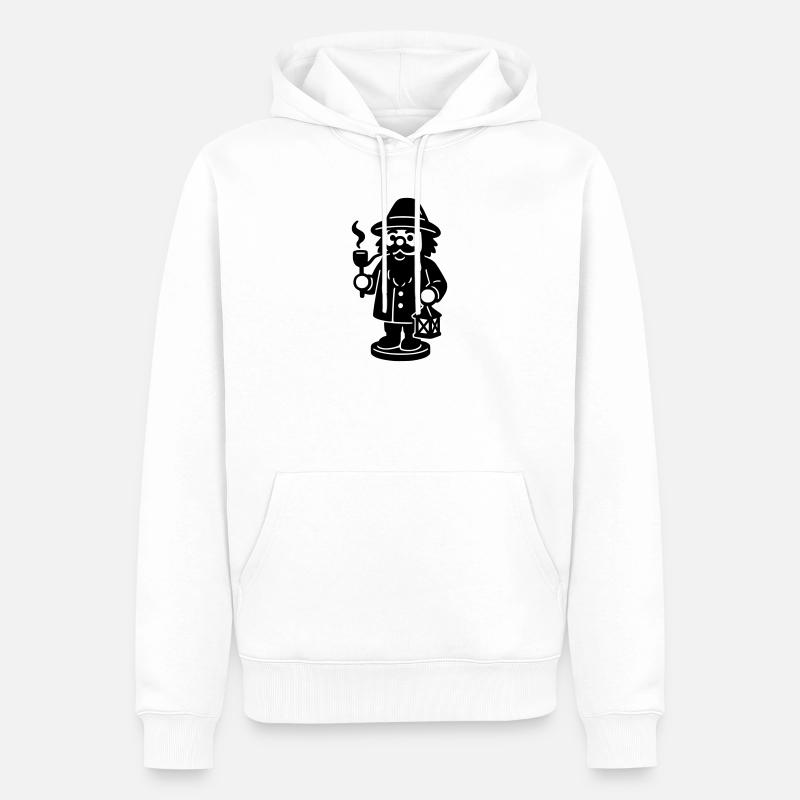 Räuchermännchen - Männer Premium Bio Hoodie - Weiß