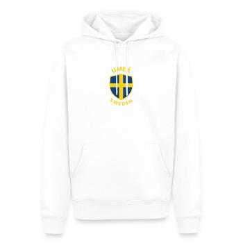 Umeå Schweden Schildwappen - Männer Premium Bio Hoodie - Weiß - Vorne - Nico (187cm)
