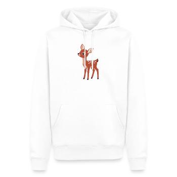 Style minimaliste curieux et curieux - Sweat à capuche Premium bio Homme - blanc - Devant - Nico (187cm)