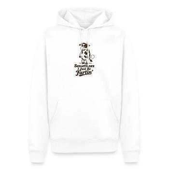 Manchmal bin ich einfach nur eine furzende Kuh. - Männer Premium Bio Hoodie - Weiß - Vorne - Nico (187cm)