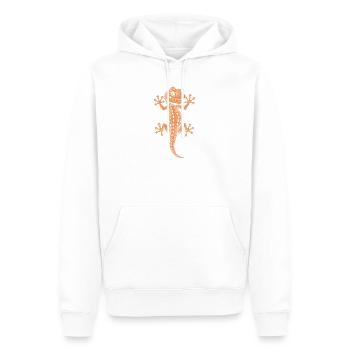 Gecko - Männer Premium Bio Hoodie - Weiß - Vorne - Nico (187cm)