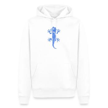 Gecko - Männer Premium Bio Hoodie - Weiß - Vorne - Nico (187cm)