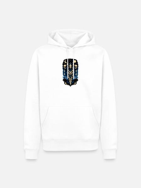 Nachtwald Wächter Sigil - Männer Premium Bio Hoodie - Weiß