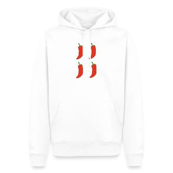 Vierfach Chili Muster - Männer Premium Bio Hoodie - Weiß - Vorne - Nico (187cm)