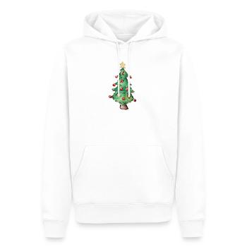 Aquarell-Weihnachtsbaum-Ornamente - Männer Premium Bio Hoodie - Weiß - Vorne - Nico (187cm)