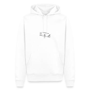 Work-Life-Balance - Männer Premium Bio Hoodie - Weiß - Vorne - Nico (187cm)