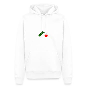 Café, amateurs de café, buveurs de café - Sweat à capuche Premium bio Homme - blanc - Devant - Nico (187cm)