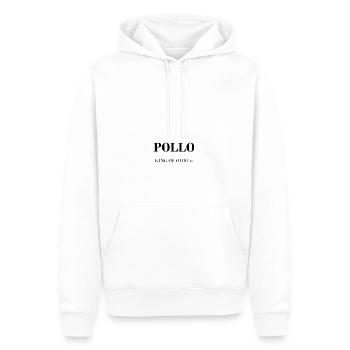 POLLO par le roi de l’Ohio - Sweat à capuche Premium bio Homme - blanc - Devant - Nico (187cm)