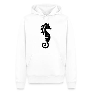 Seepferdchen - Männer Premium Bio Hoodie - Weiß - Vorne - Nico (187cm)