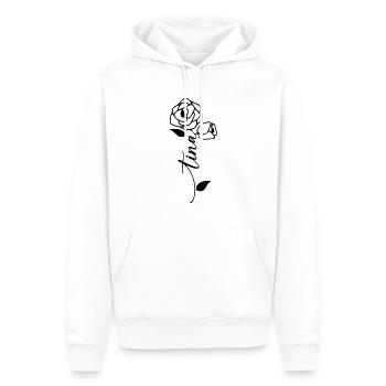 Tina Name Vorname Namensblume - Männer Premium Bio Hoodie - Weiß - Vorne - Nico (187cm)