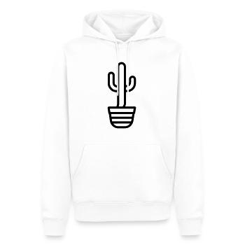 Kaktus - Männer Premium Bio Hoodie - Weiß - Vorne - Nico (187cm)