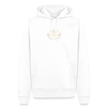 Namaste - Sweat à capuche Premium bio Homme - blanc - Devant - Nico (187cm)