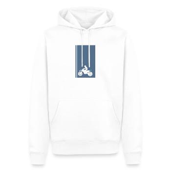 Motorrad Stunt Motocross - Männer Premium Bio Hoodie - Weiß - Vorne - Nico (187cm)