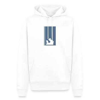 Hacker, Cybersécurité, Informaticien - Sweat à capuche Premium bio Homme - blanc - Devant - Nico (187cm)
