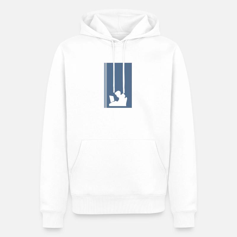 Hacker Cybersecurity Informatiker - Männer Premium Bio Hoodie - Weiß