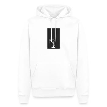 Conduite de grue de chantier - Sweat à capuche Premium bio Homme - blanc - Devant - Nico (187cm)