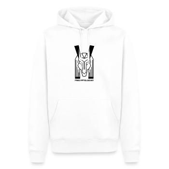 Seth - motif noir by Fregyptologist - Sweat à capuche Premium bio Homme - blanc - Devant - Nico (187cm)