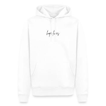 hope lives - Männer Premium Bio Hoodie - Weiß - Vorne - Nico (187cm)