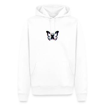Papillon RVB - Sweat à capuche Premium bio Homme - blanc - Devant - Nico (187cm)