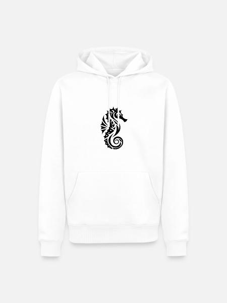 Schwimmtraining Wasser Seepferdchen - Männer Premium Bio Hoodie - Weiß