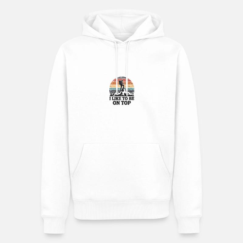Berggipfel Gipfel Bergsteigen Klettern Kletterer - Männer Premium Bio Hoodie - Weiß