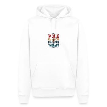 Pole Dance Is Cheaper Than Therapy - Männer Premium Bio Hoodie - Weiß - Vorne - Nico (187cm)