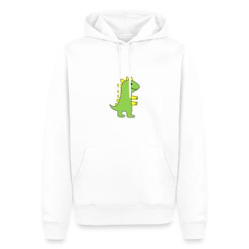 Dinosaures - Couleurs des motifs personnalisables - Sweat à capuche Premium bio Homme - blanc - Devant - Nico (187cm)