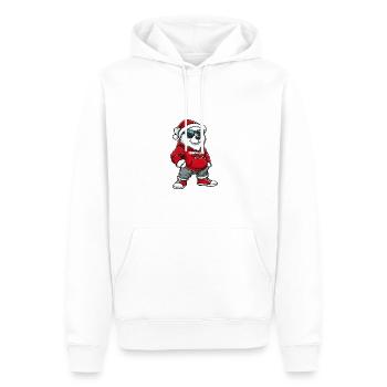 Ours polaire Noël Noël Ours polaire - Sweat à capuche Premium bio Homme - blanc - Devant - Nico (187cm)