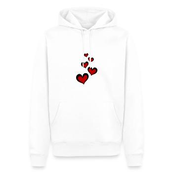 Herzen Liebe Symbol - Männer Premium Bio Hoodie - Weiß - Vorne - Nico (187cm)