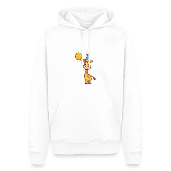 Girafe Anniversaire Bébé - Sweat à capuche Premium bio Homme - blanc - Devant - Nico (187cm)
